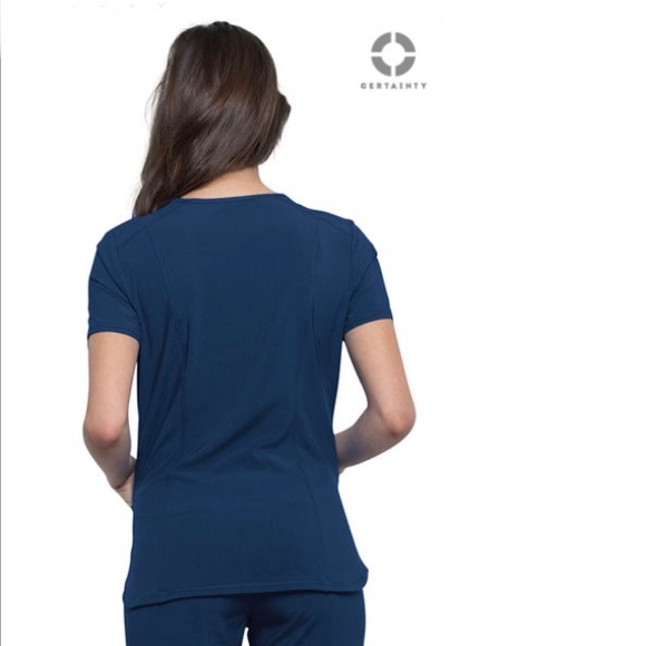 Infinity Vneck Scrub Top (Navy) - Picture 3 of 5